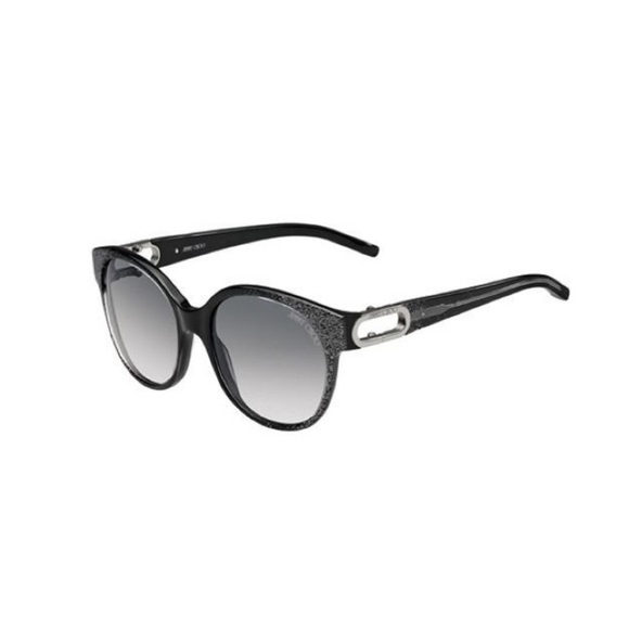 jimmy choo black sunglasses allium/s m45jj silver sparkle summer spring beach - Picture 1 of 8